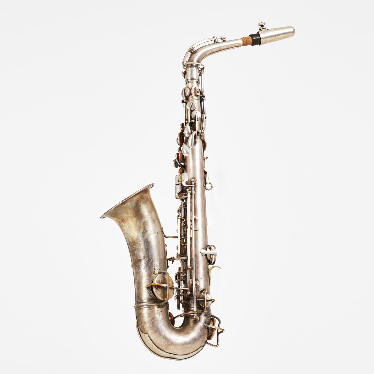 PAN AMERICAN. Alto saxophone, Elkhart Indiana, ca 1930, silver 