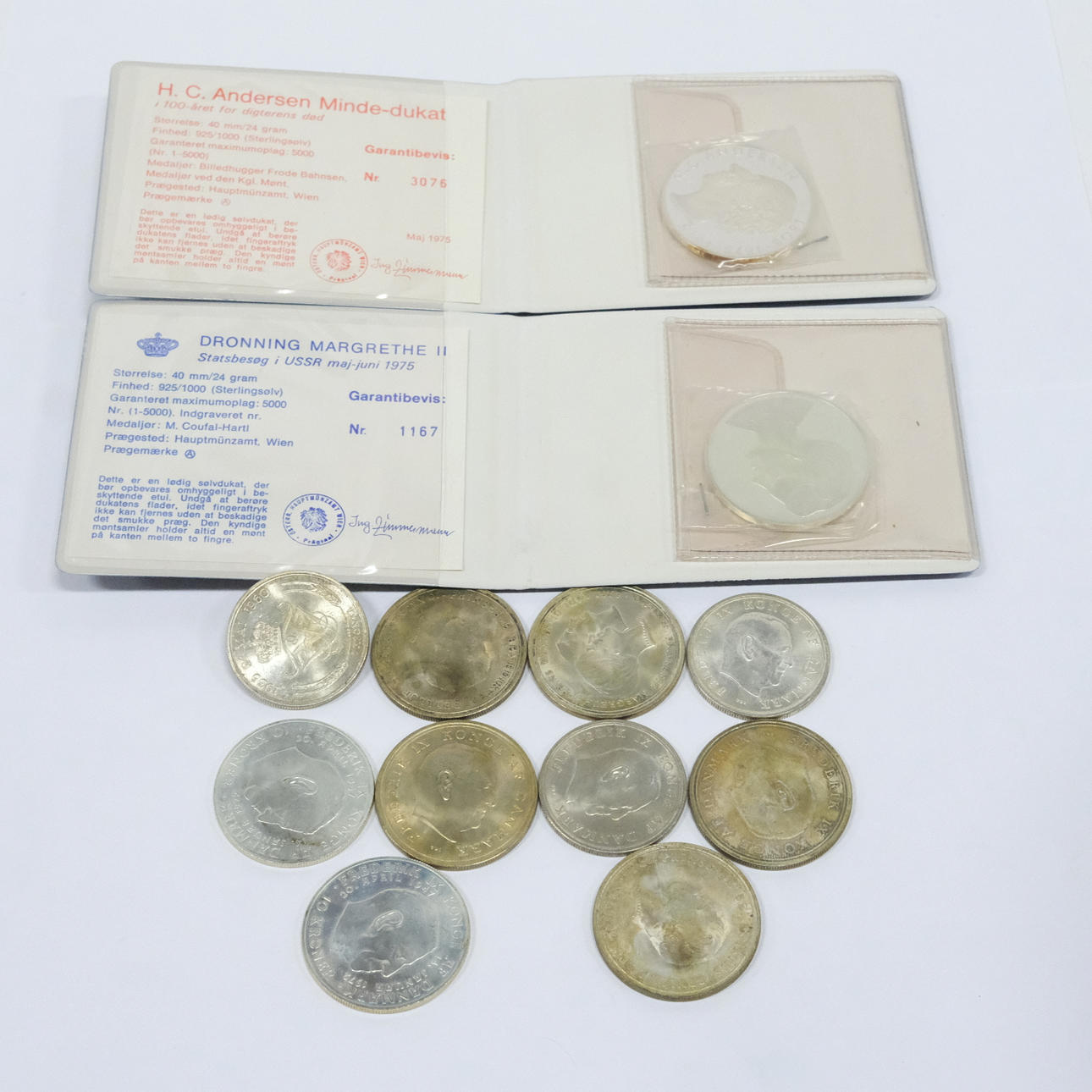 SAMLERMØNTER, SØLV, DANMARK.