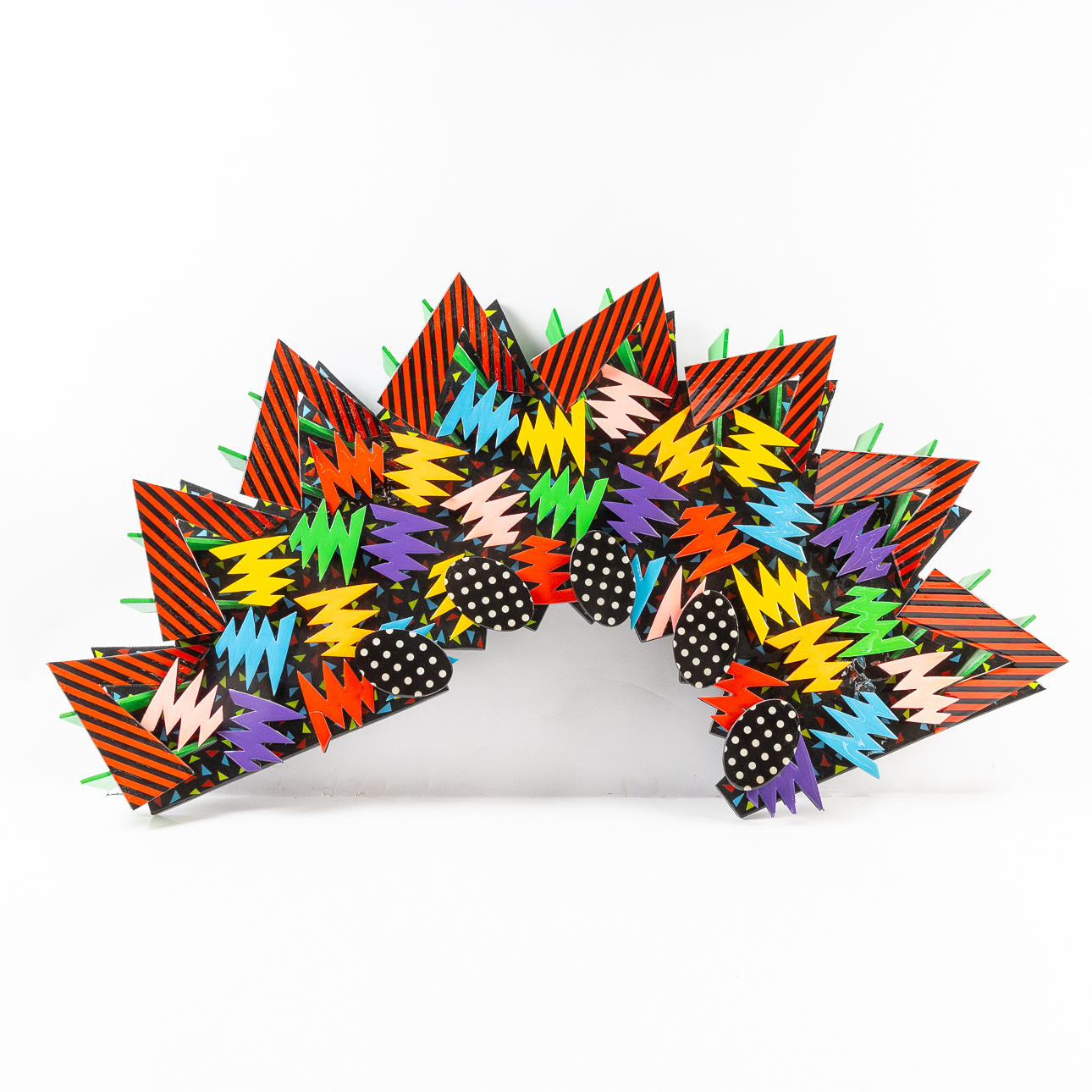 WALL SCULPTURE, Postmodern, signed and dated © 4H ROSE 90.