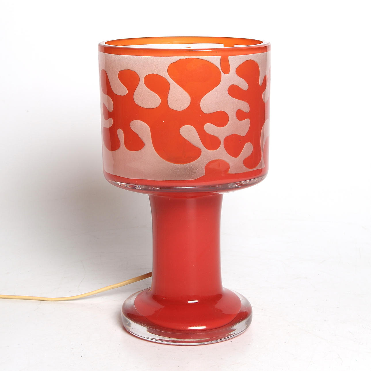 OVE SANDBERG. Bordslampa, glas, Kosta, 1900-talets andra hälft.