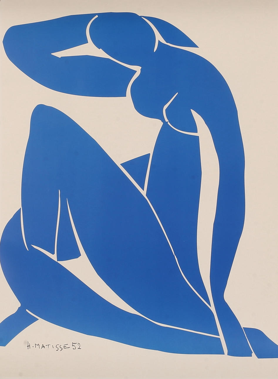 HENRI MATISSE. Efter, poster, "Blue Nude II".