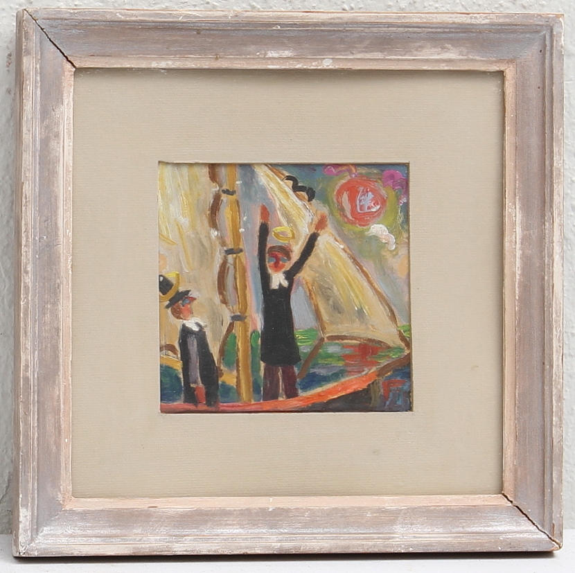 FRANS LARSSON. olja på pappannå.