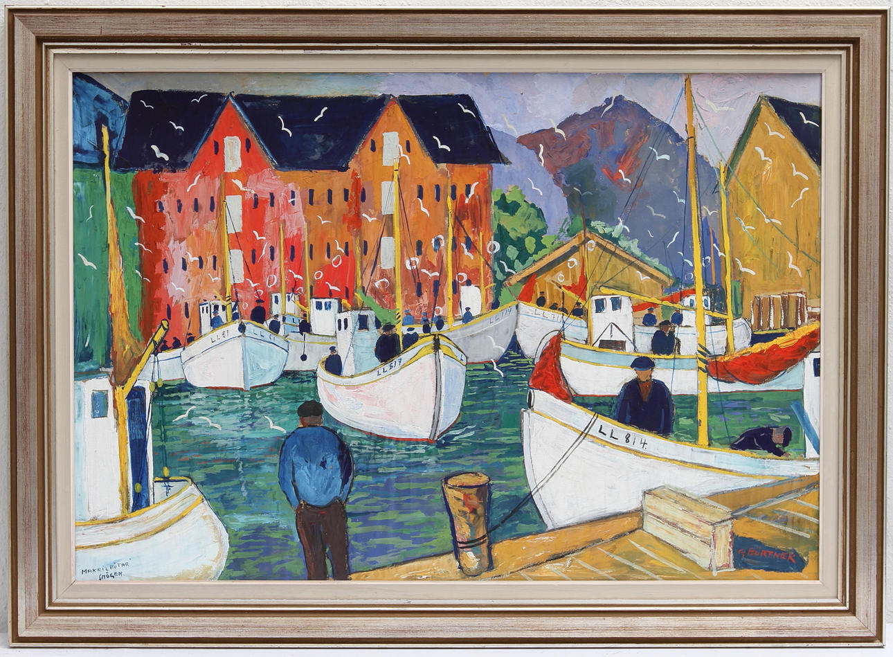 GUSTAF BÖRTNER. olja på kartong, sign.