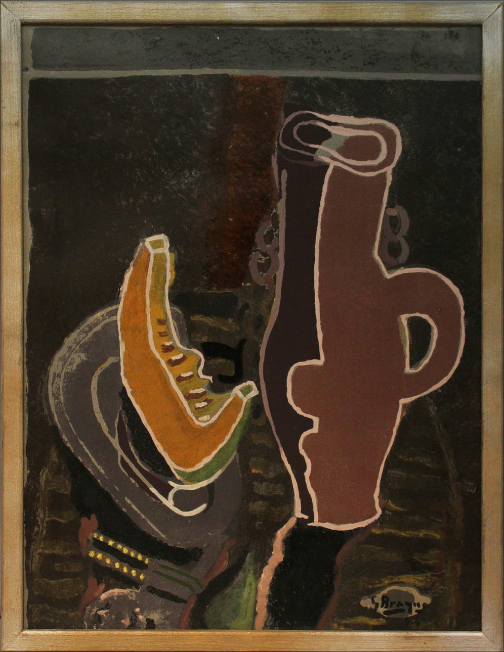 GEORGE BRAQUE. "La tranche de potiron". Färglitografi. Signerad i trycket. 167/300.