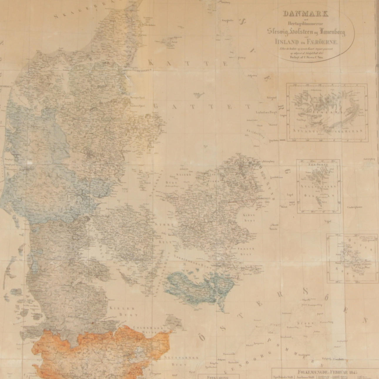 KARTA, Danmark, 1847.