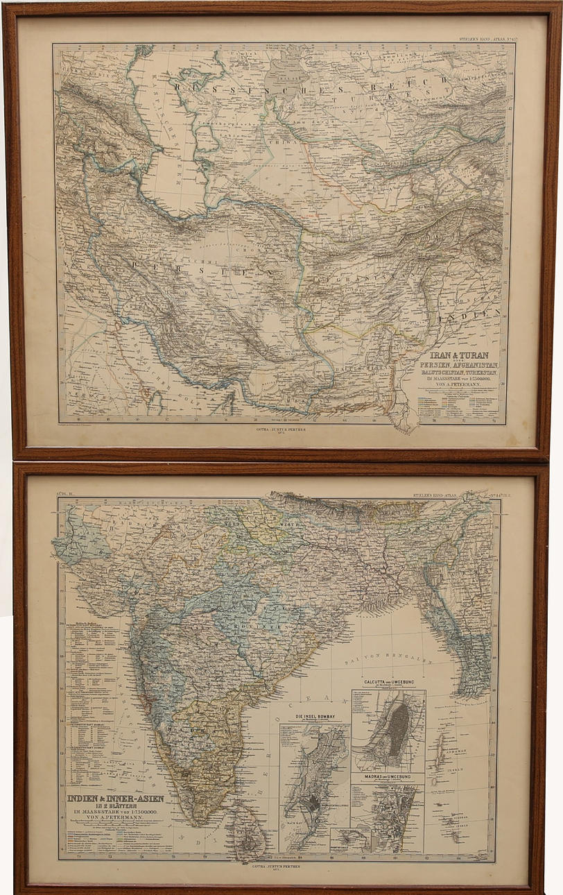 MAPS, Indien & Persien/Afghanistan, 1875.
