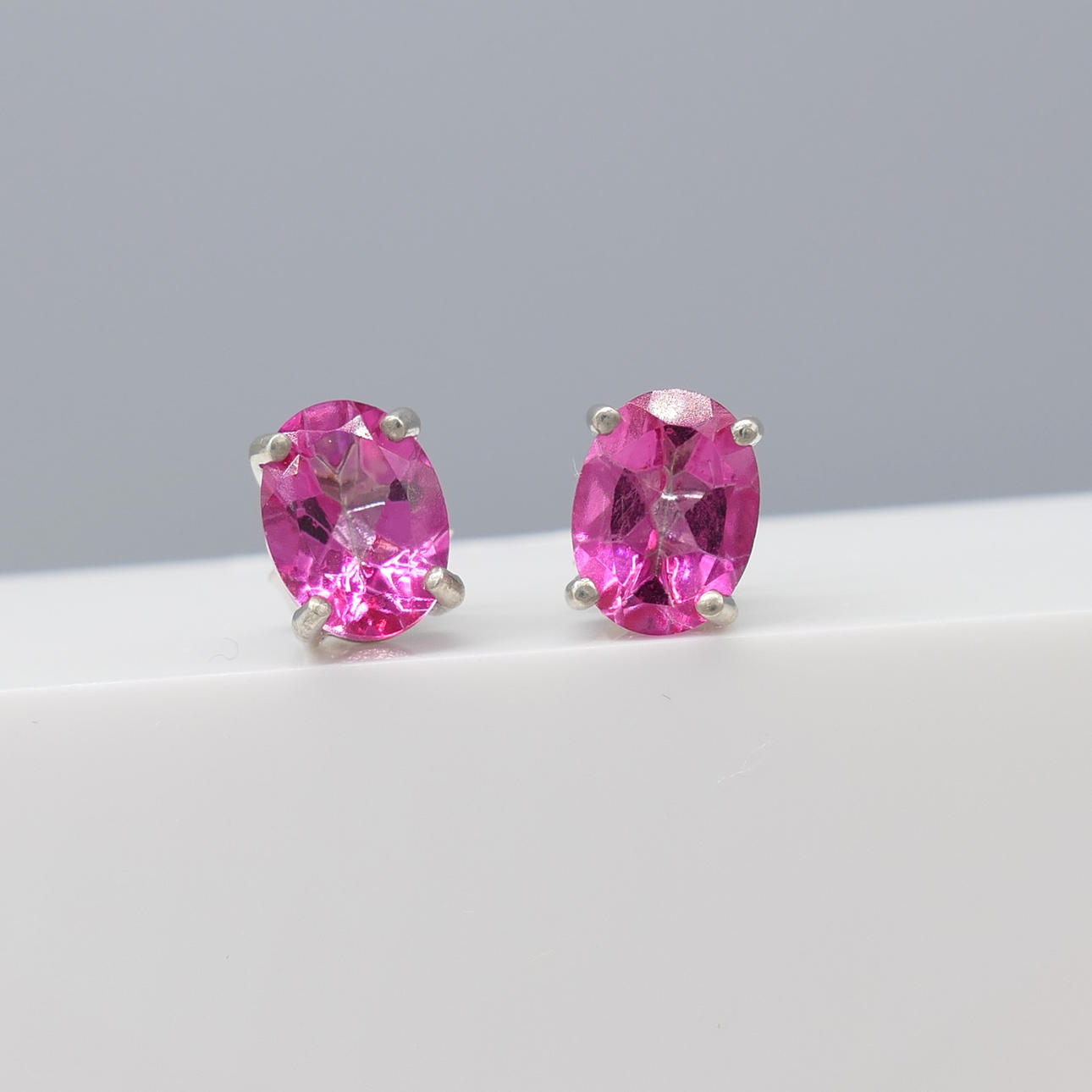 ROSA TOPAZ sterlingsilver örhängen.