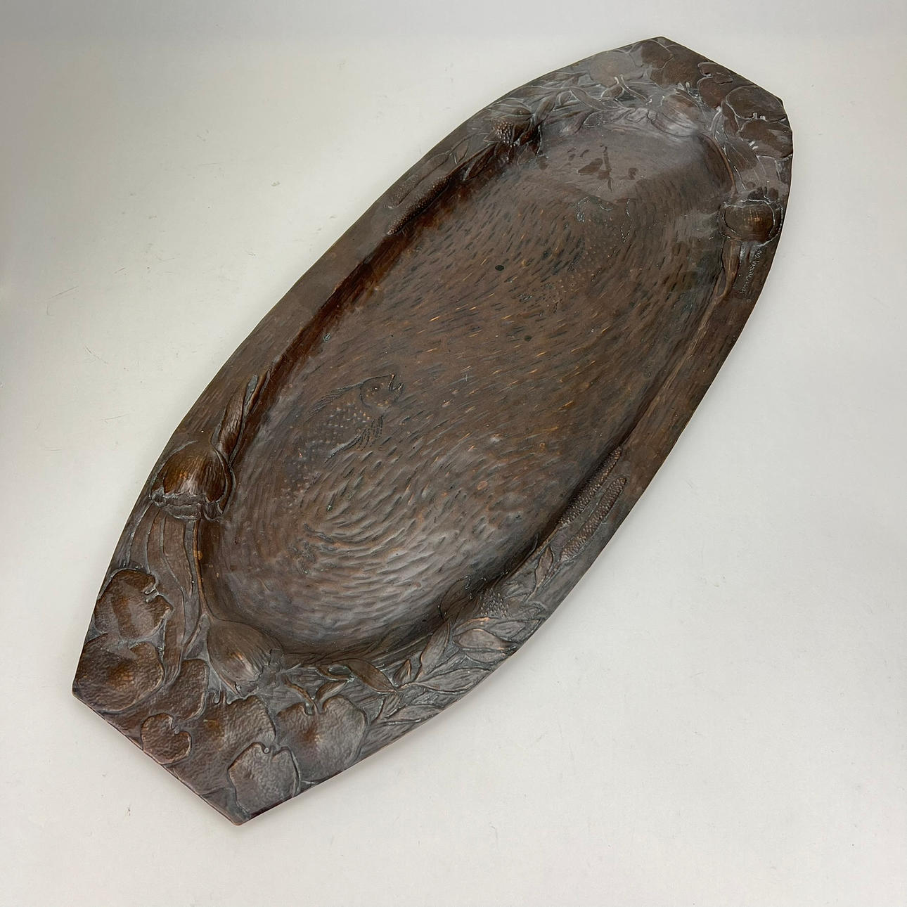 BAKKE, kobber, jugendstil, Bernhard M LINDER, 1915.