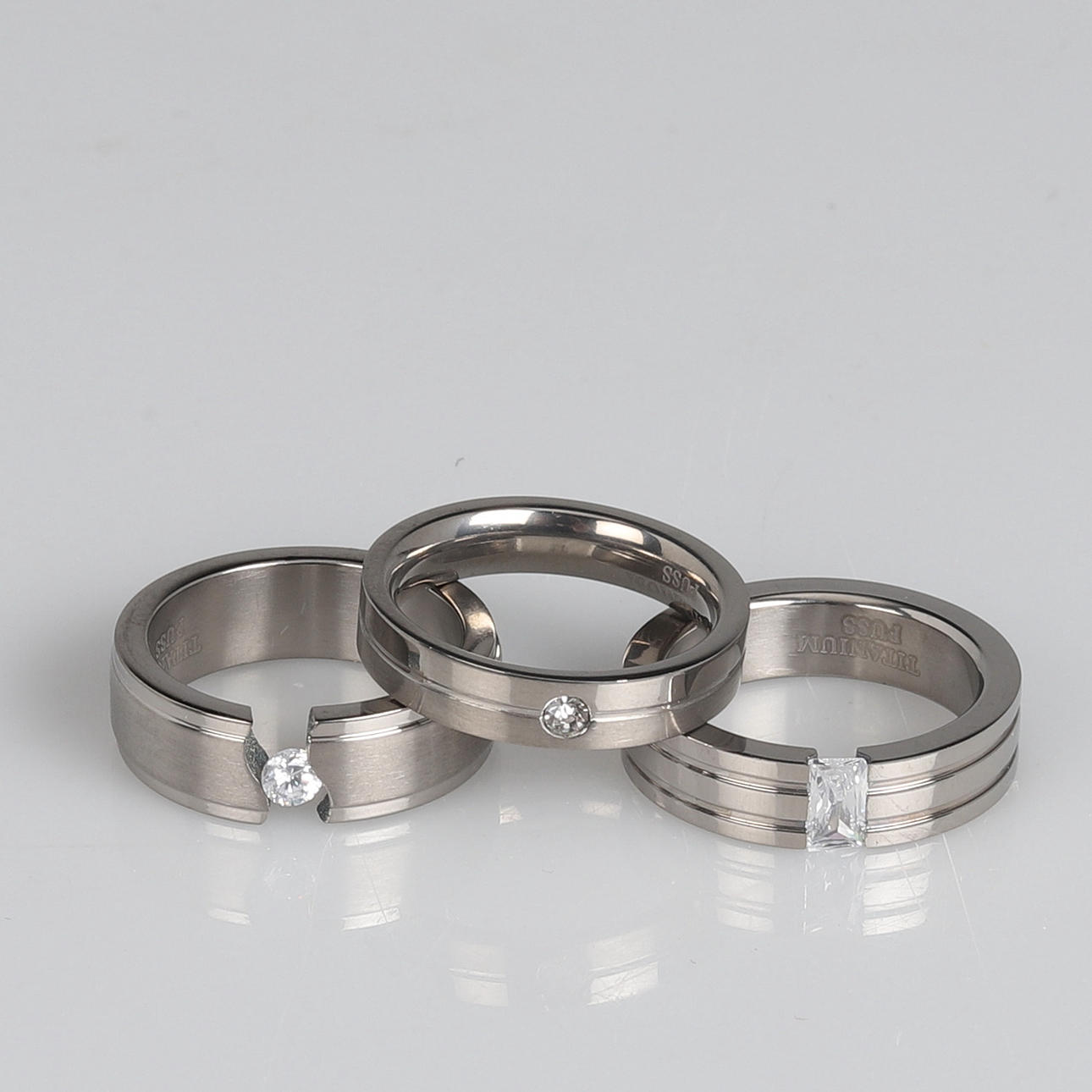 RINGS, 3 pcs, Titanium, Puss.