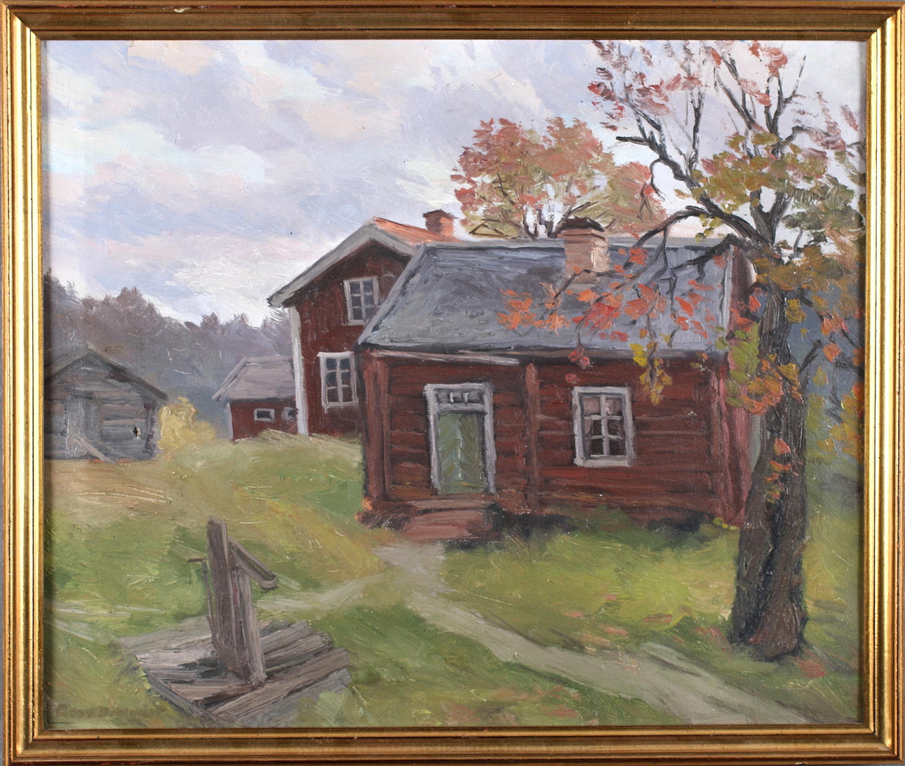 BROR DAHLQVIST. "Motiv från Klingsta", olja på duk, signerad och daterad 1933.