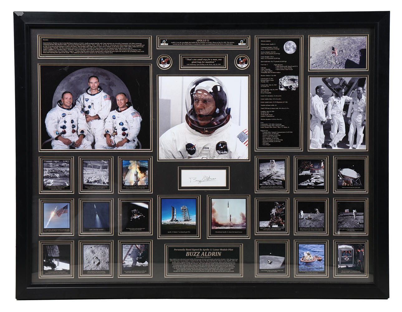 APOLLO 11. BUZZ ALDRIN SIGNIERTE PRÄSENTATION.