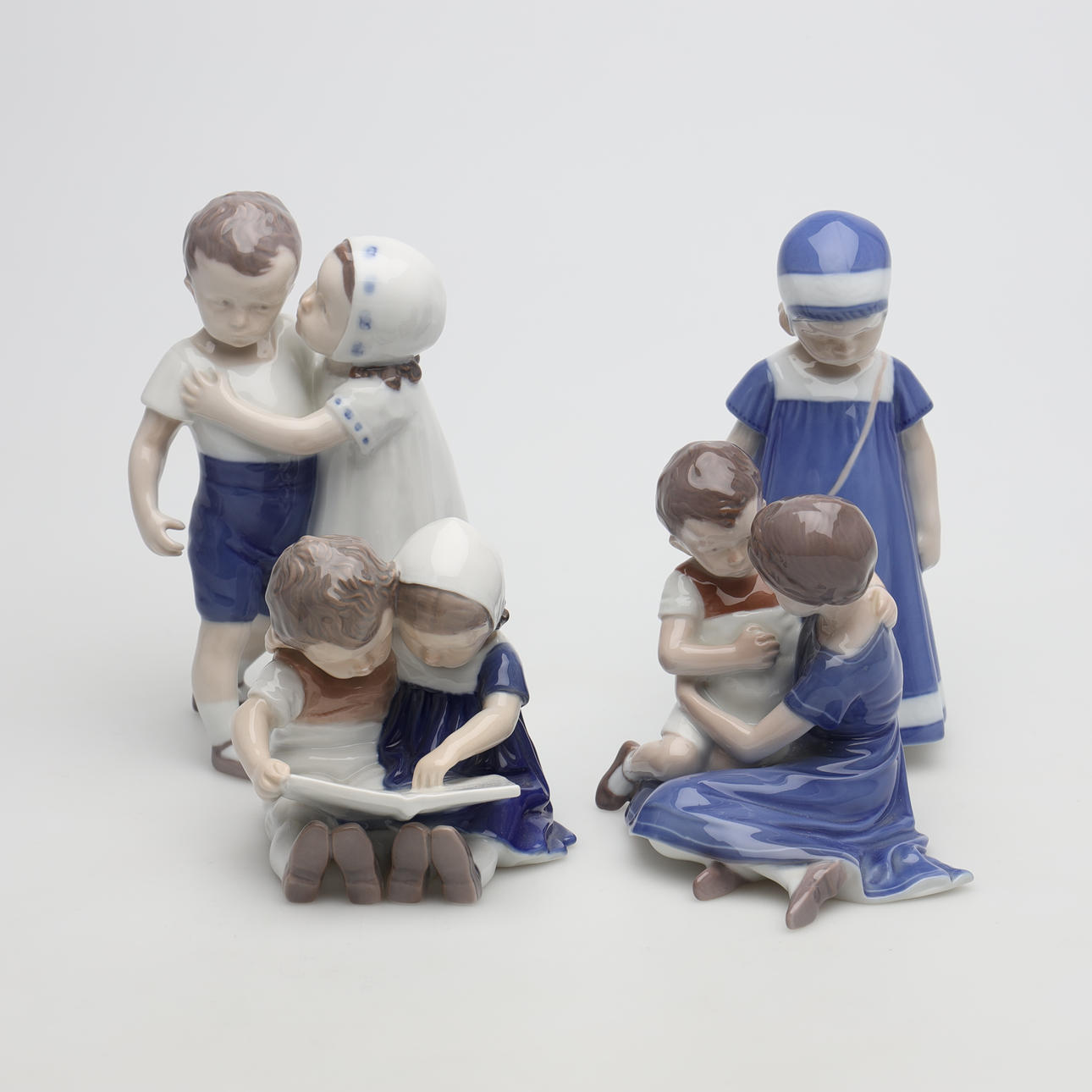 Four ceramic figurines, Bing & Gröndahl, Denmark.
