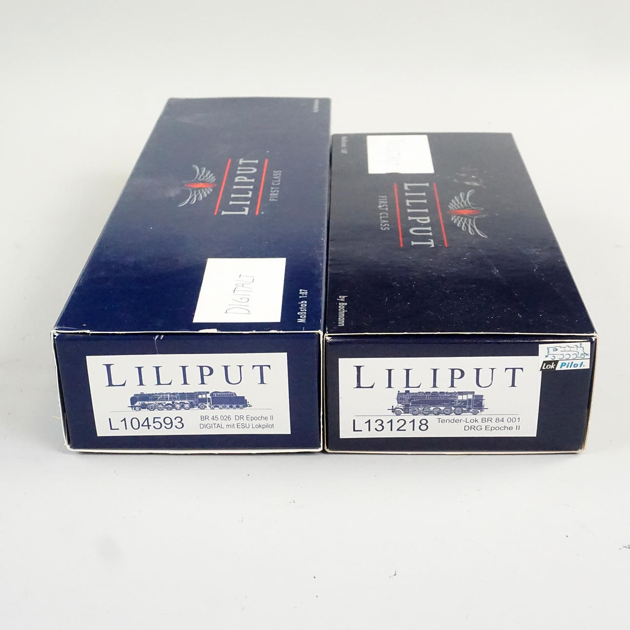 LILIPUT, 2pcs locomotives for model railway, L131218, L 104593, HO