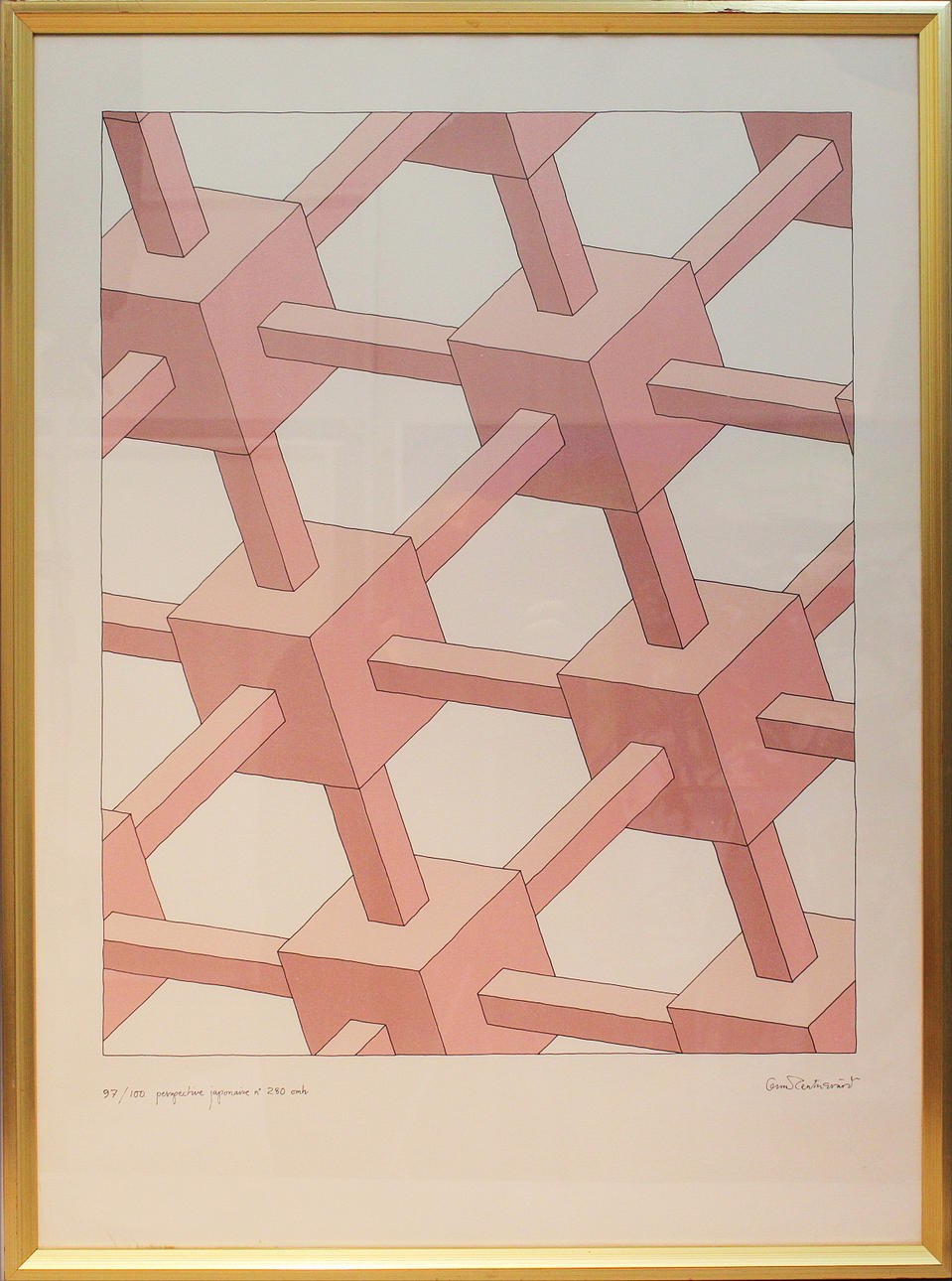 OSCAR REUTERSVÄRD. Komposition. Färglitografi. Signerad. 97/100.