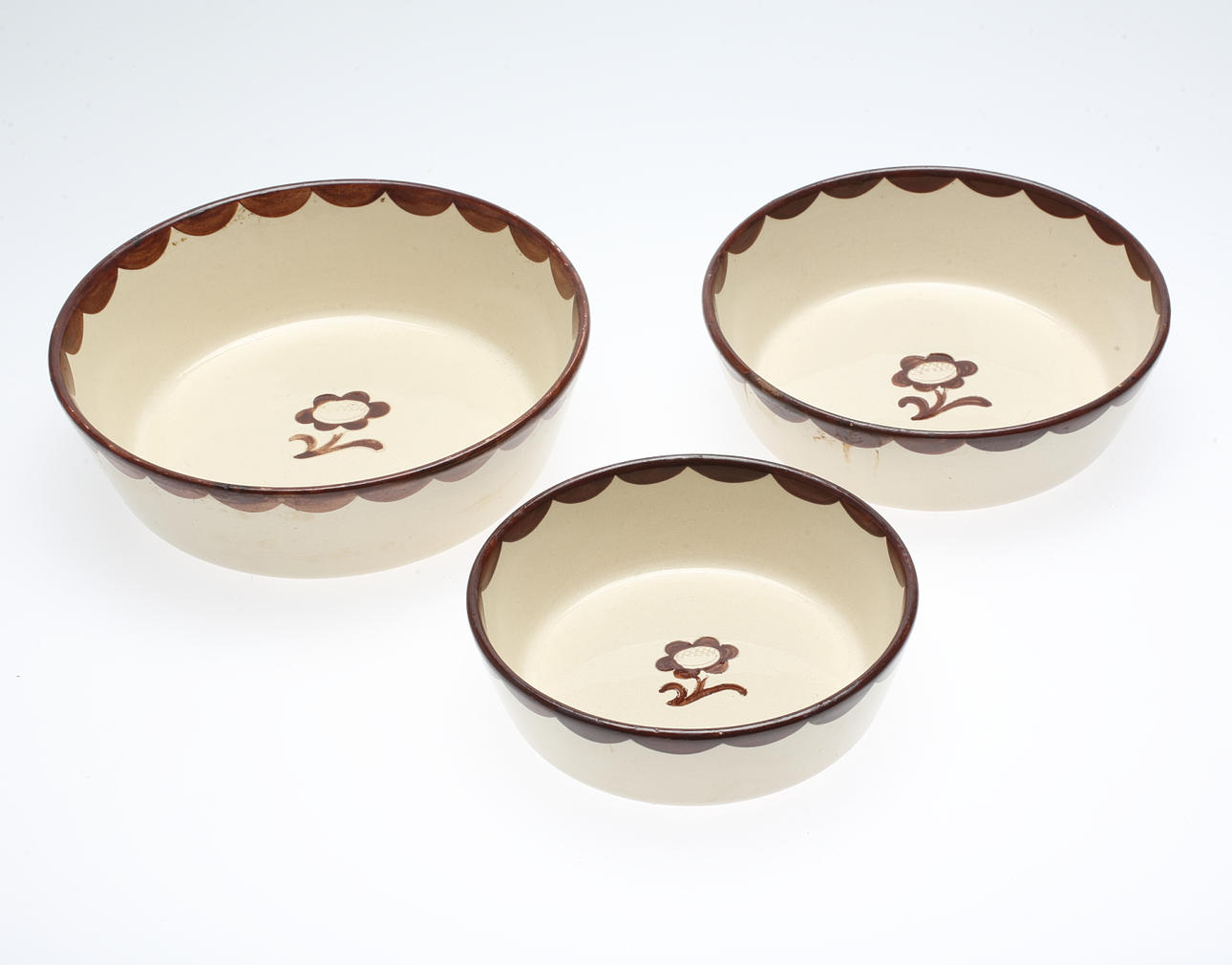 SKÅLAR, 3 st, keramik, "Pyro", Wilhelm Kåge, Gustavsberg, 1900-tal.