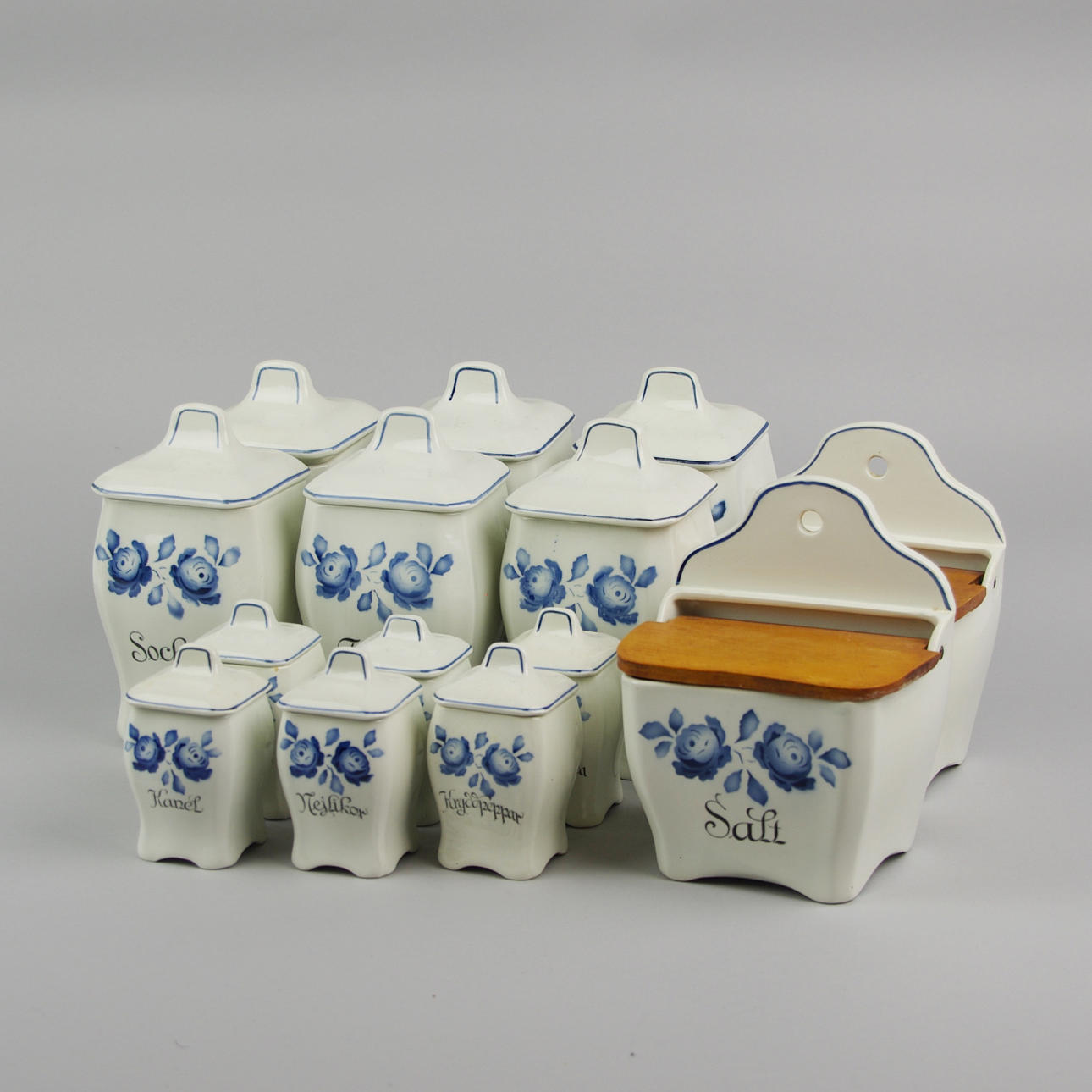 KRYDDBURKAR, porslin, Gefle.