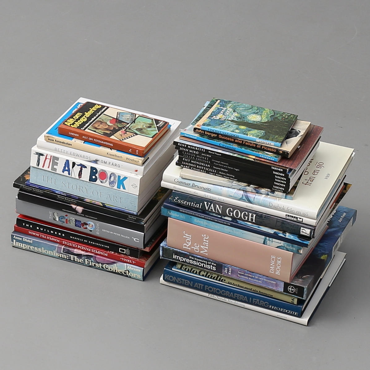 PARTI KONST/FOTOBÖCKER, 35 st, bl a konst och foto.