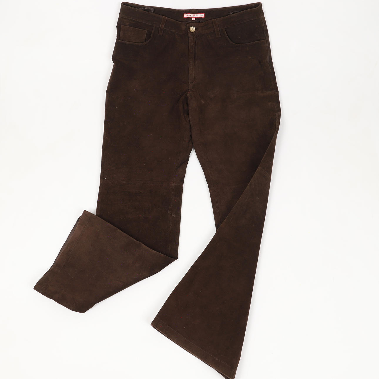 BUKSER TIL DAMER, „At Ease“, brun ruskind, Jackpot, Danmark.