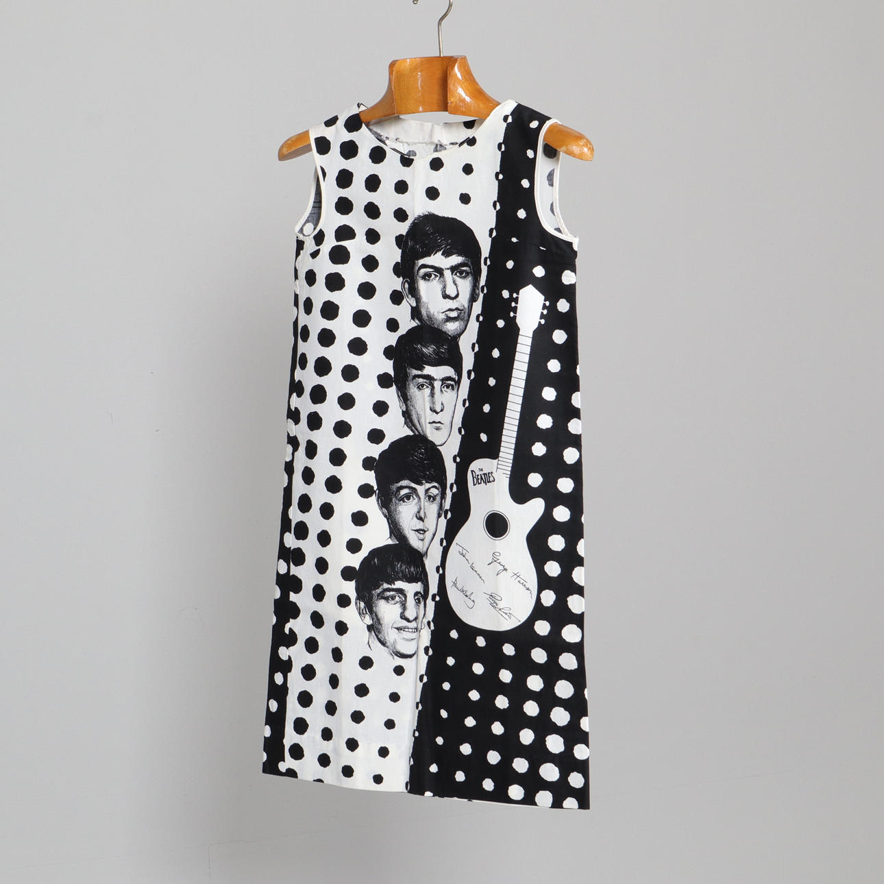 DRESS, patterned fabric “The Beatles”.