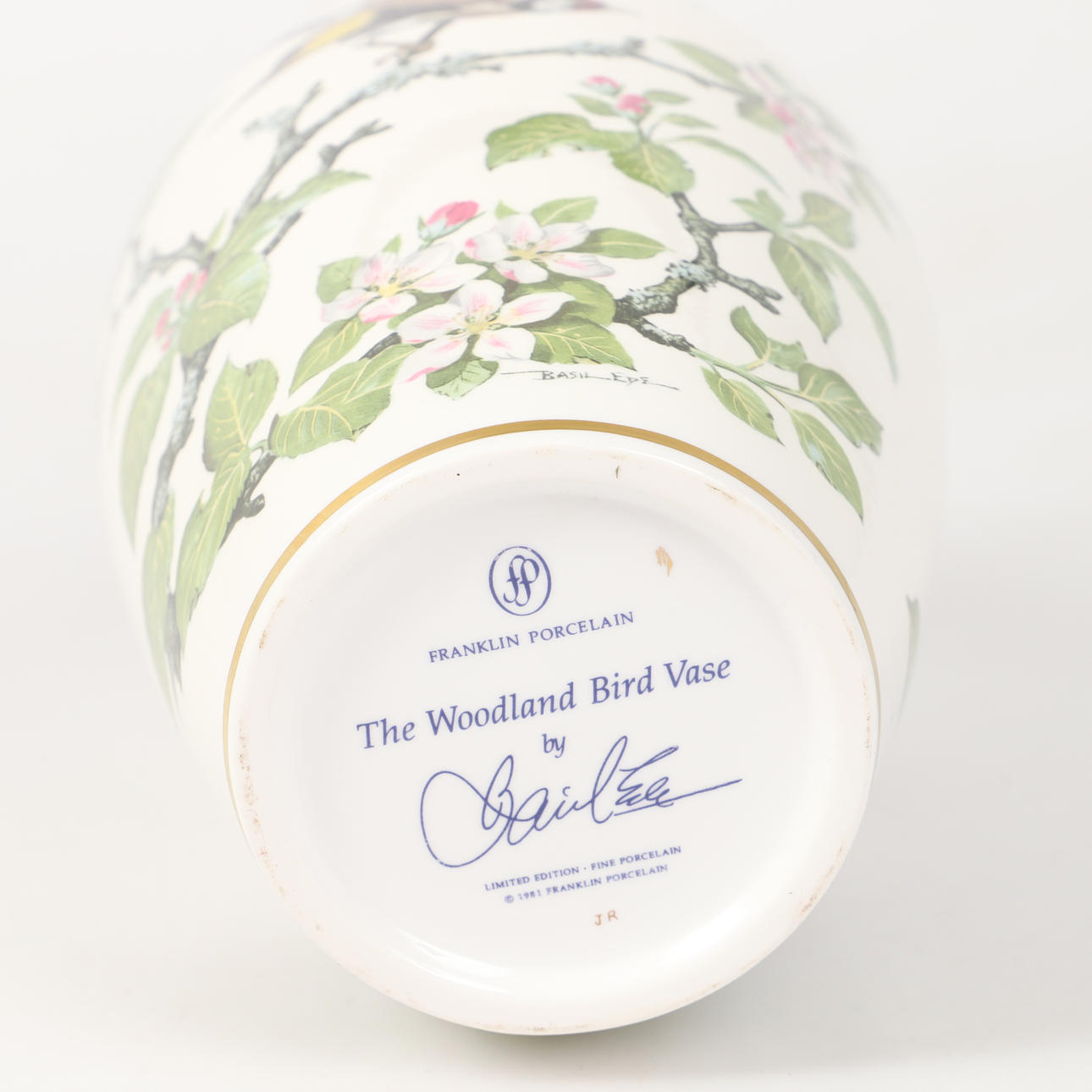 VASES, 3 pieces, “The Woodland Bird Vase”, Basil Ede for Franklin