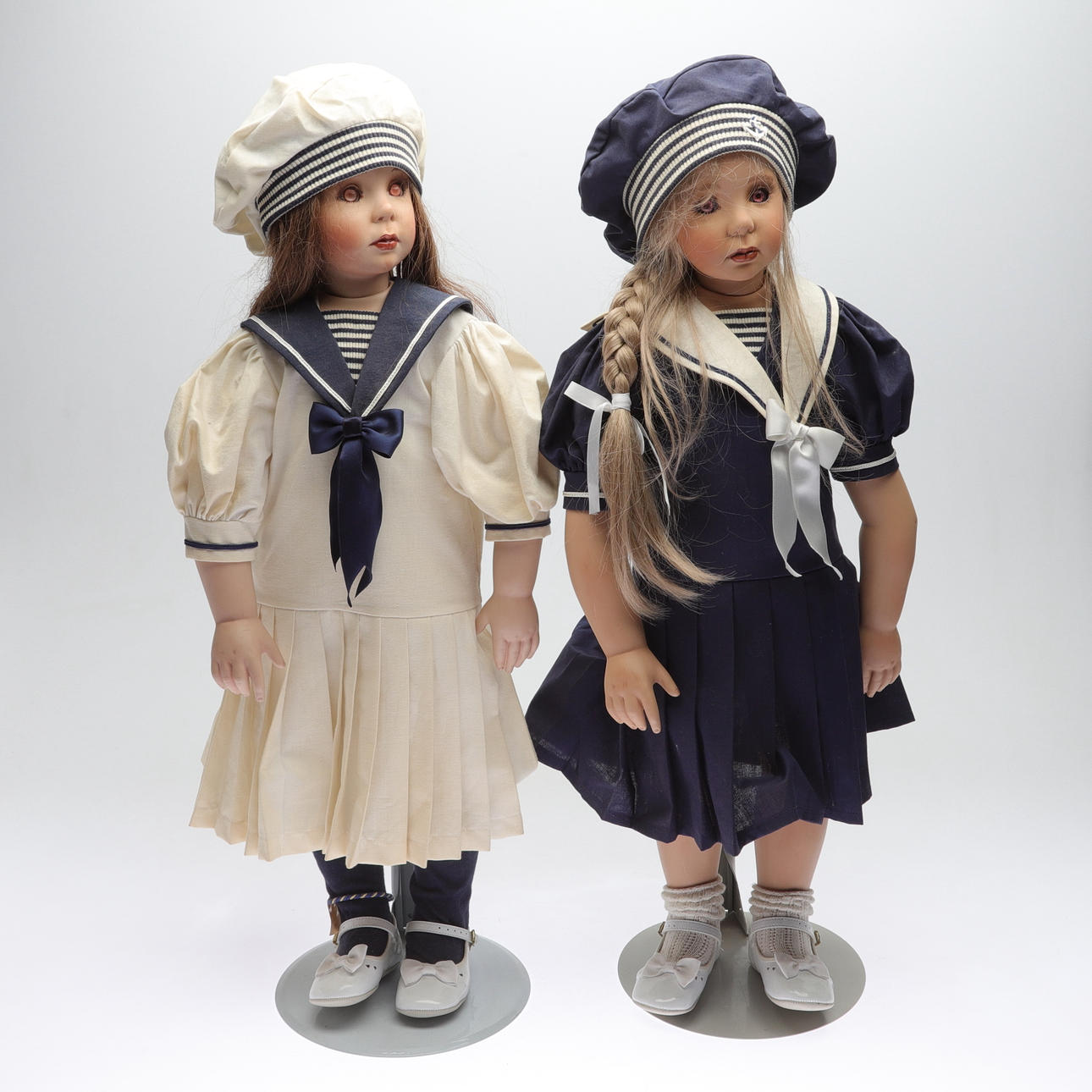 PORCELAIN DOLLS, 1 pair, 80/90s.