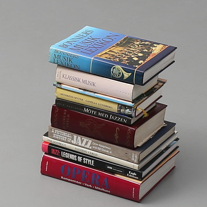 PARTI BÖCKER, 10 st, musik, jazz, mm.