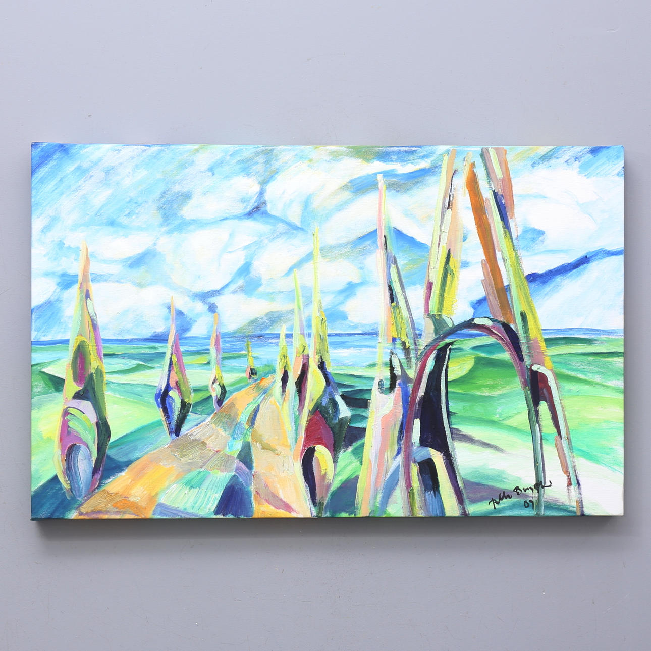 PER-OLOF "PELLE" BERGGREN. Landscape. Oil on canvas, signed and dated 09.
