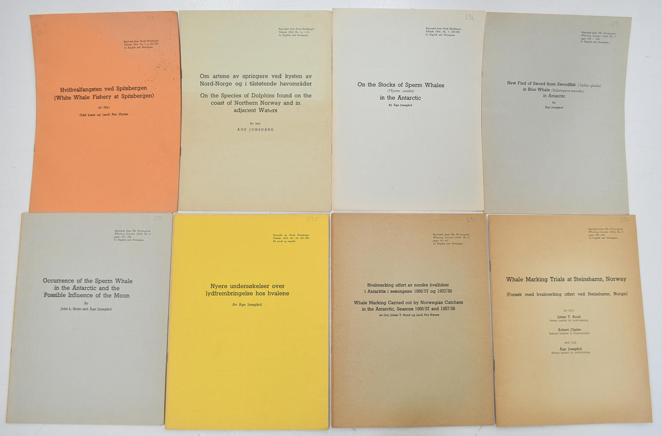 Fiskeri, Hvaler, Norge & Antarktis. 8 bind.