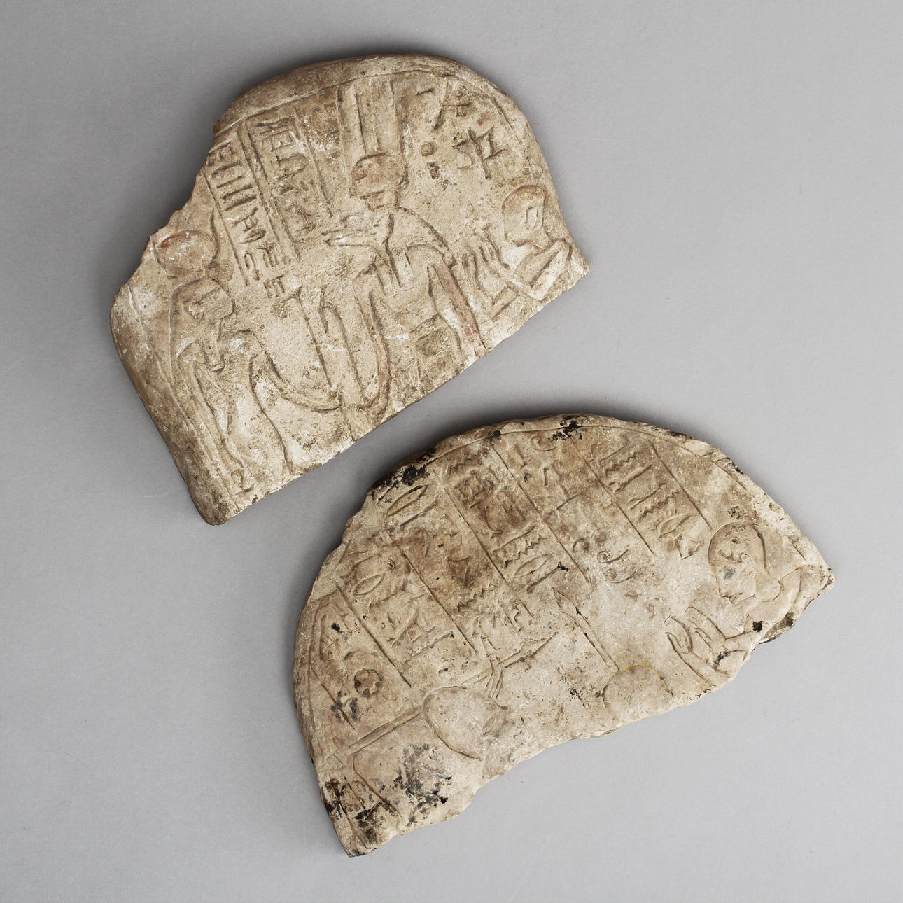 RELIEFER, 2 st, gips, Egypten, 1900-tal.