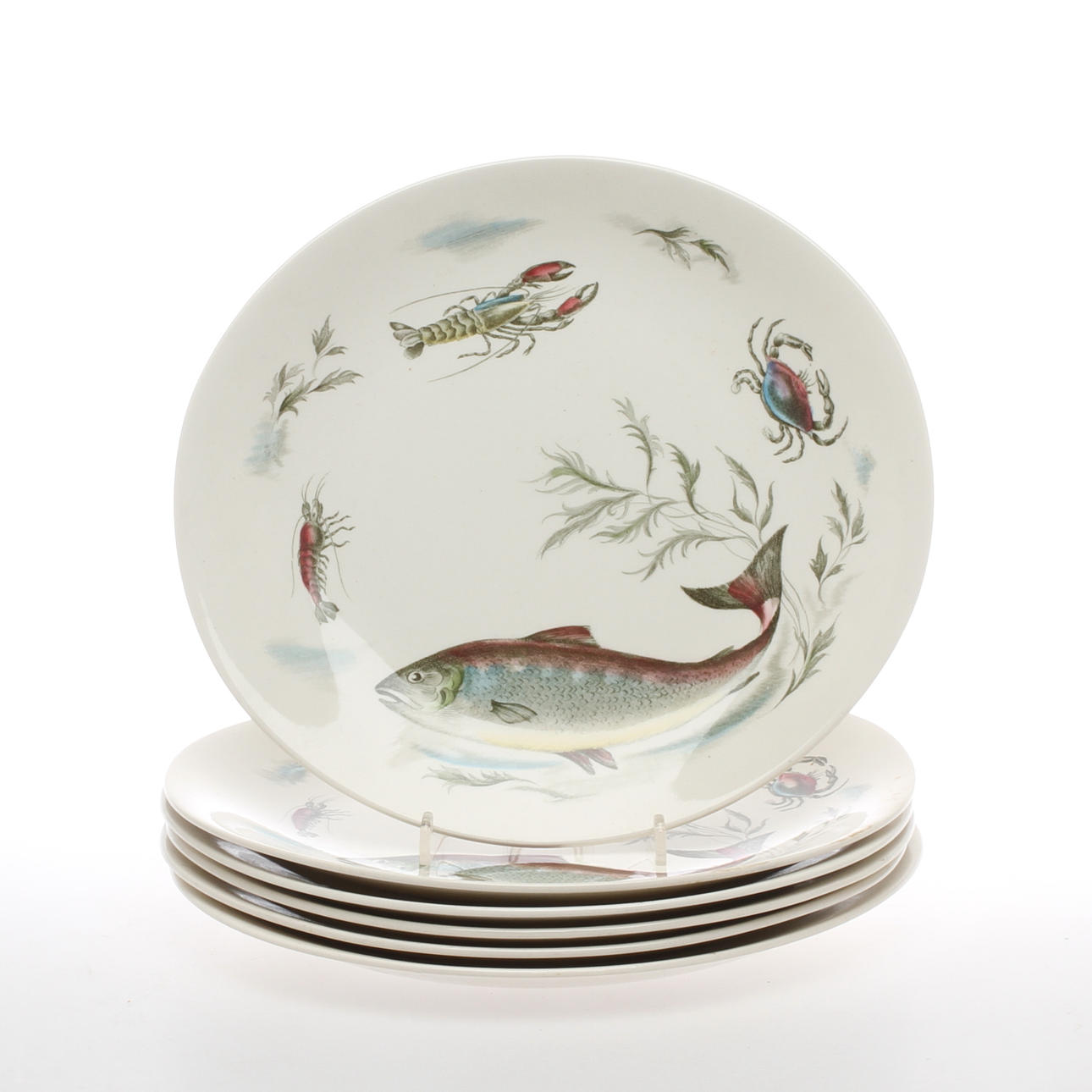 TALLRIKAR, 6 st, porslin, "Sea Treasure", Johnson Bros, England.