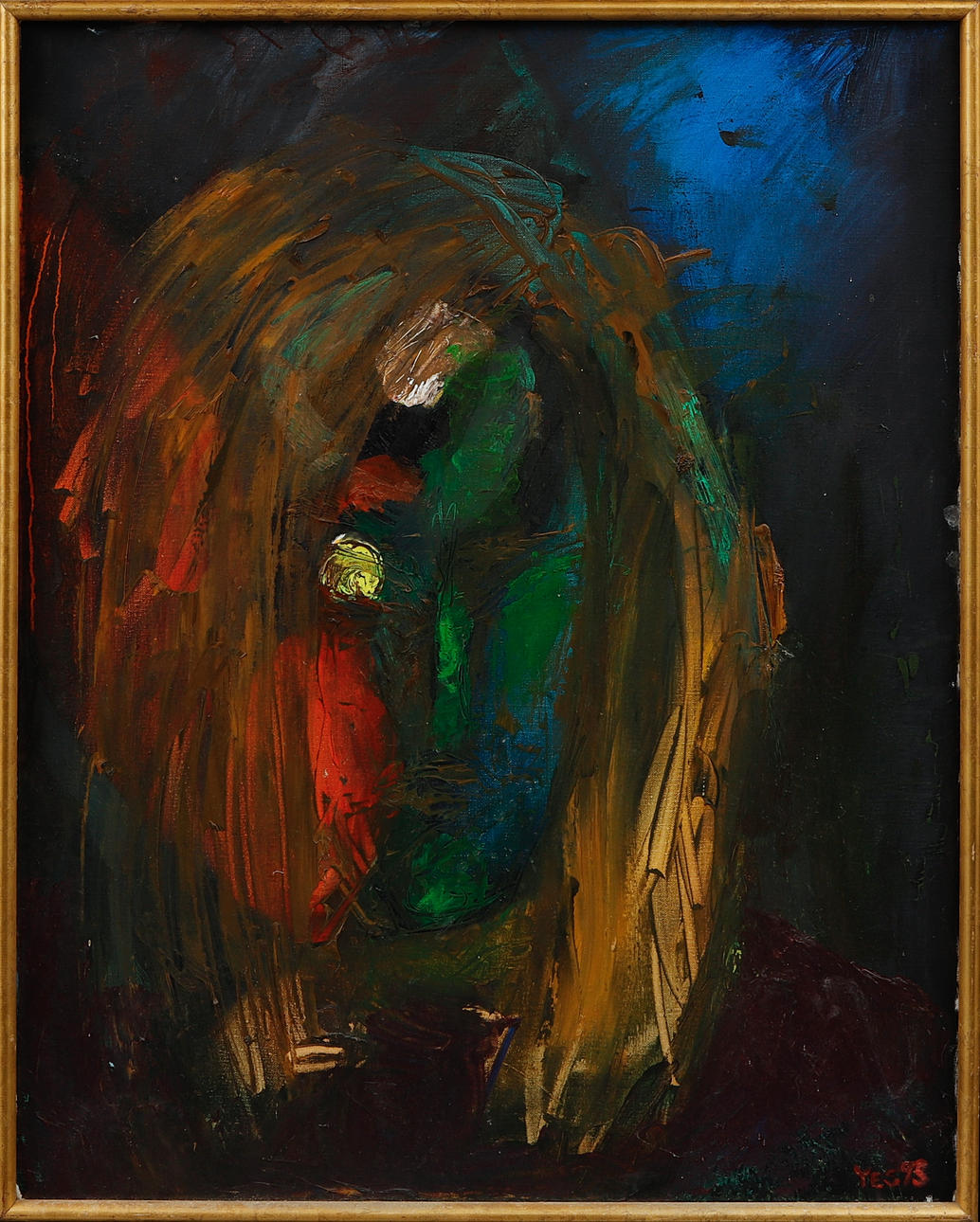 YNGVE ERIKSON YES. Composition, oil on canvas, signed and dated 93.