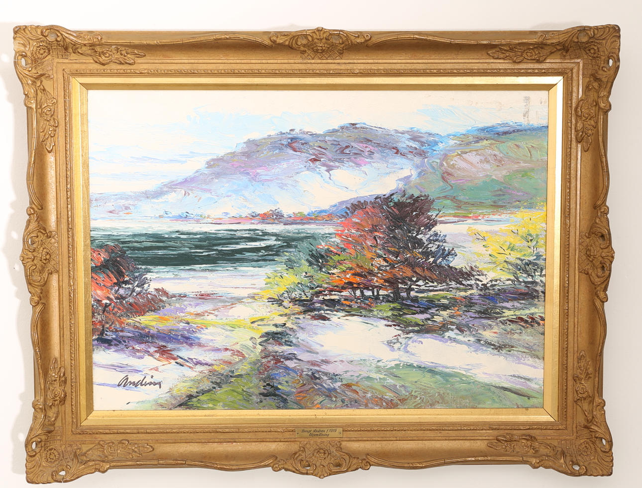 BENGT ANDRÉN. Oljemålning på duk, sommar i Gotland, signerad.