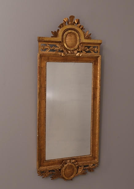 JOHAN ÅKERBLAD. SPEGEL, gustaviansk, signerad IÅ = Johan Åkerblad, hallstämpel 1787.