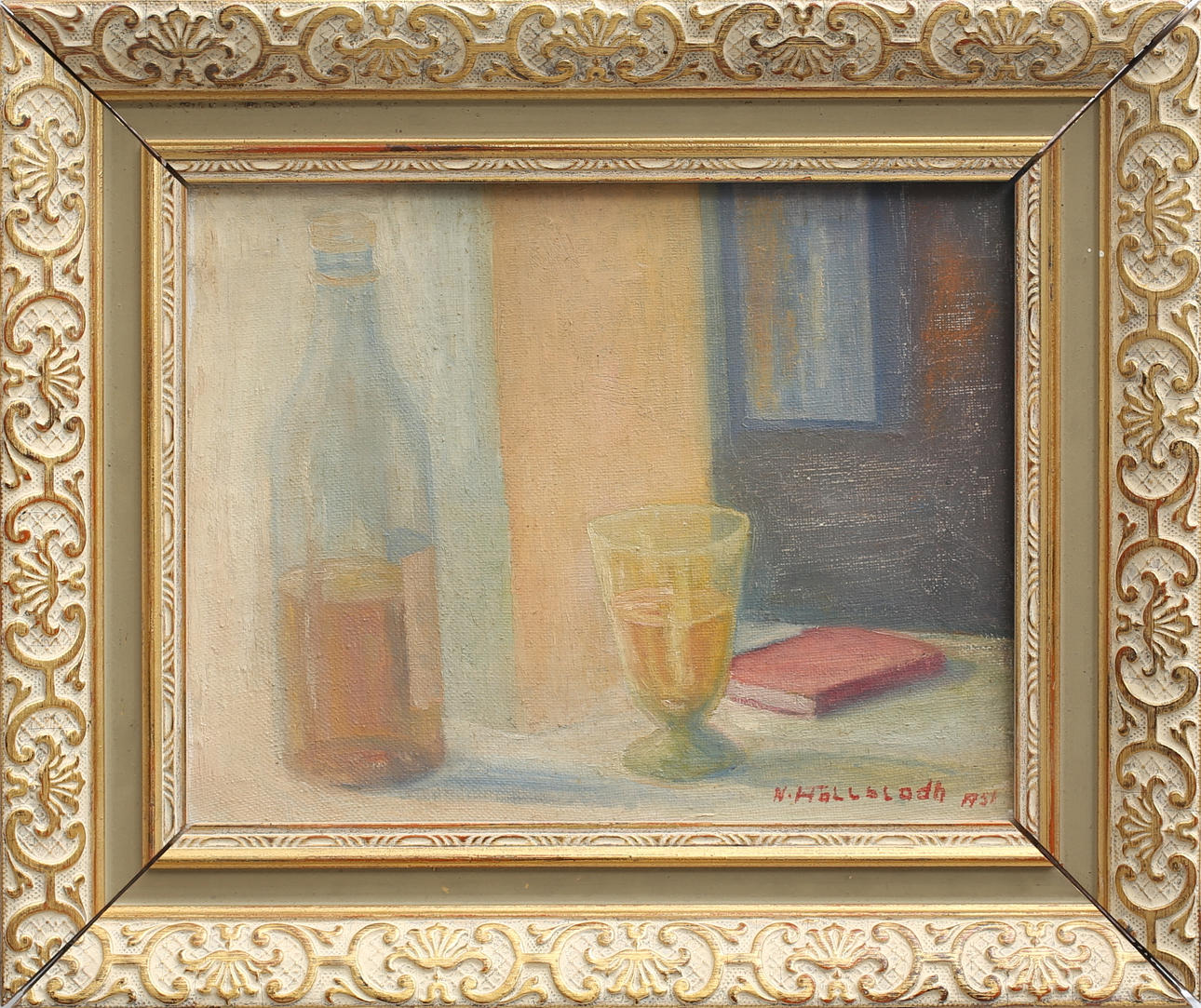 NILS HÄLLBLADH. Stilleben, olja på duk, signerad och daterad 1951.