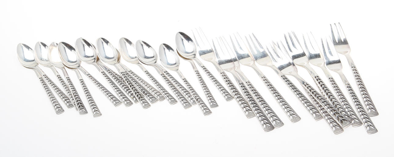 BESTICK, 30 delar, silver, Norway, ca 350 gram.