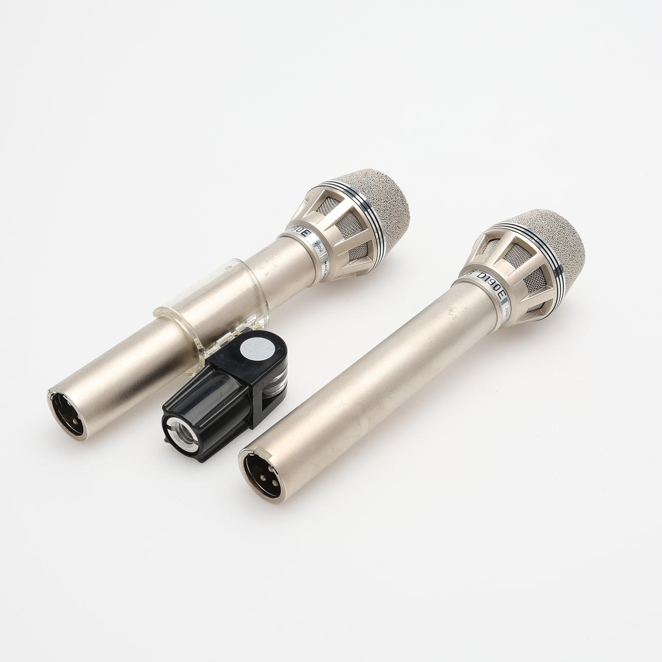 MICROPHONES, A PAIR, “AKG D 190 E”, IN CASES.