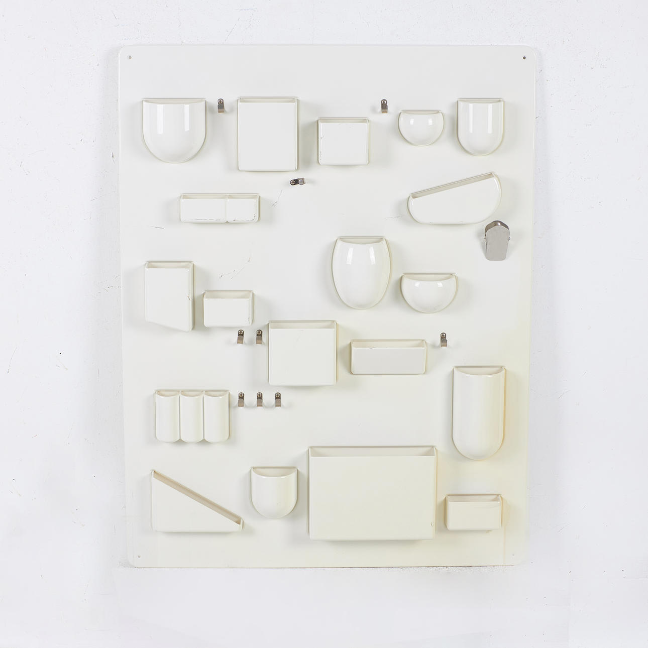 DOROTHEE BECKER. Wall storage, “Uten.silo”, white plastic.