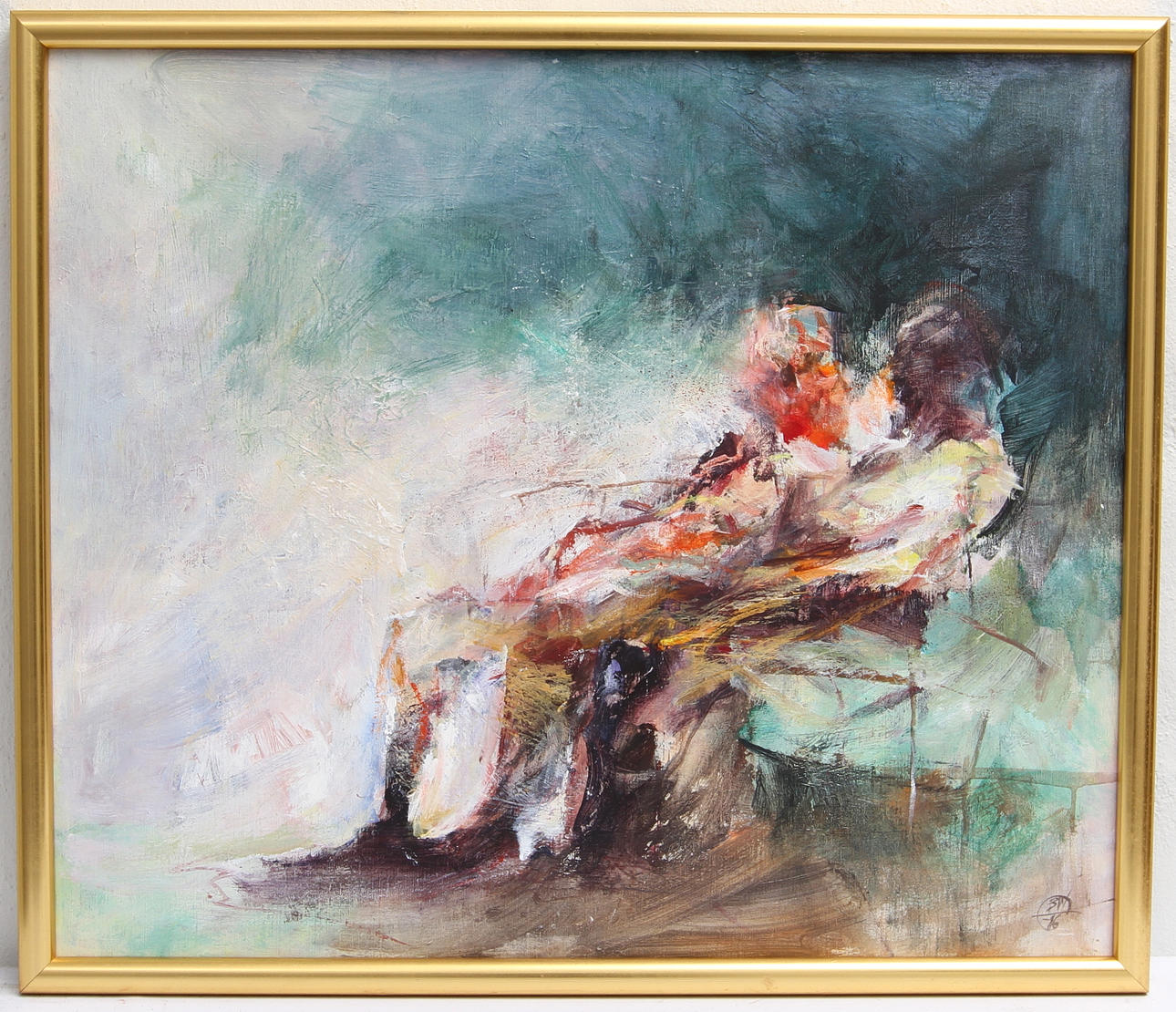 BERNDT WENNSTRÖM. Två figurer. Olja på duk, signerad 86.