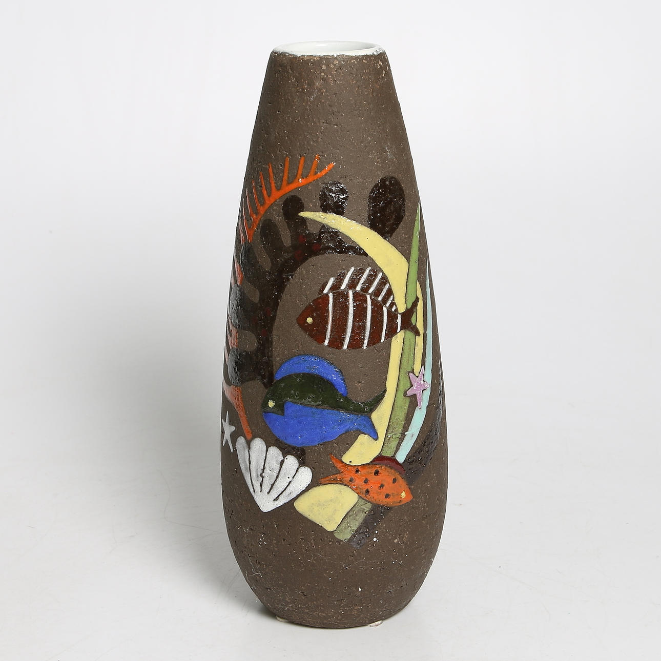 VAS, chamotte, "Havsflora", Anna-Lisa Thomson, Upsala-Ekeby. 1900-talets mitt.