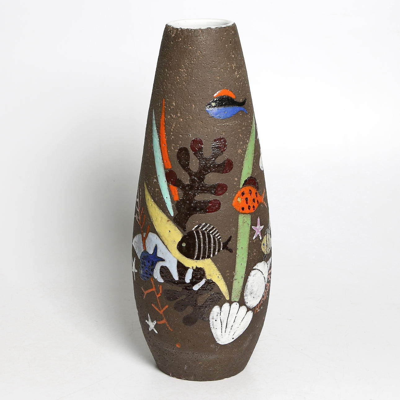 GOLVVAS, chamotte, "Havsflora", Anna-Lisa Thomson, Upsala-Ekeby. 1900-talets mitt.