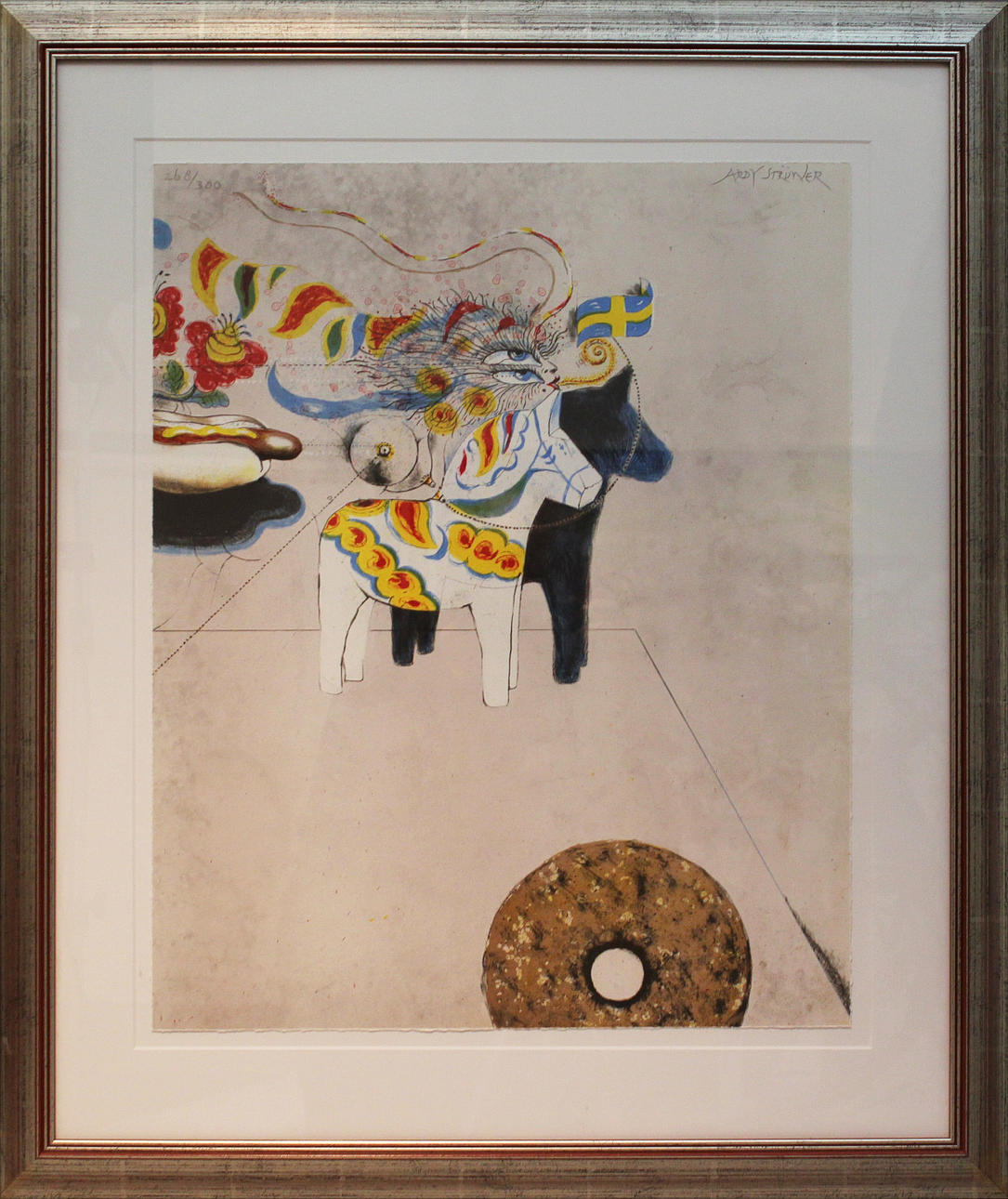 ARDY STRÜWER. Dalahästar. Färglitografi. Signerad. 268/300.