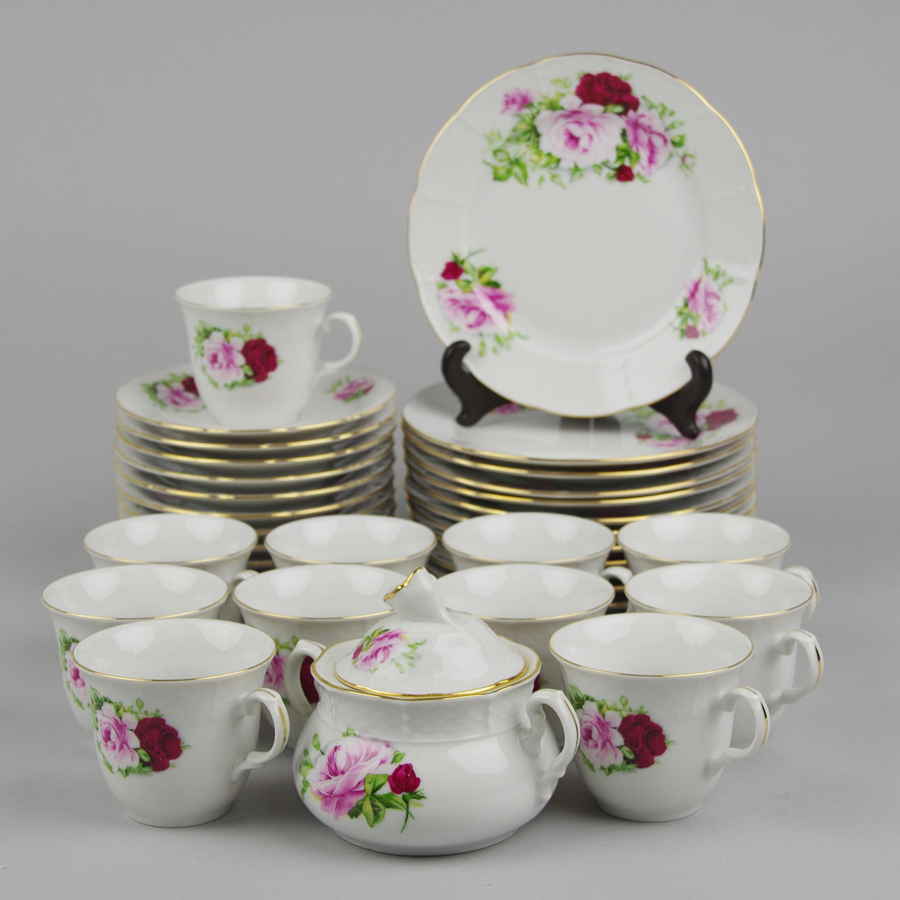 KAFFESERVIS, porslin, Romanze.