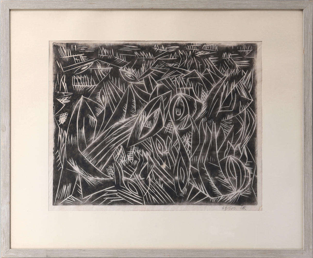 TORSTEN RENQVIST. Komposition. Grafiskt blad. Signerad o numrerad.