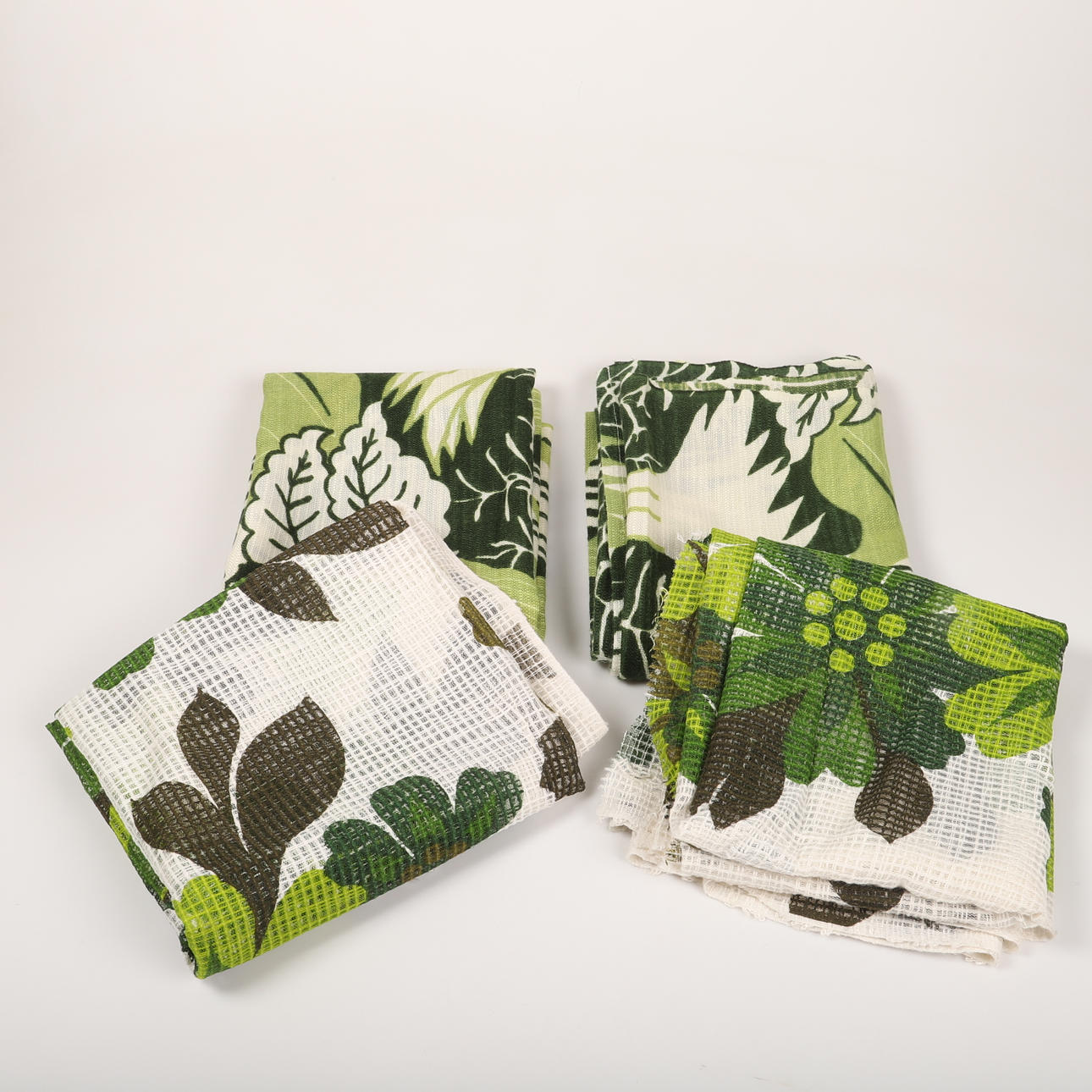 TRÅDGARDINER, 2 par, 1970-tal.