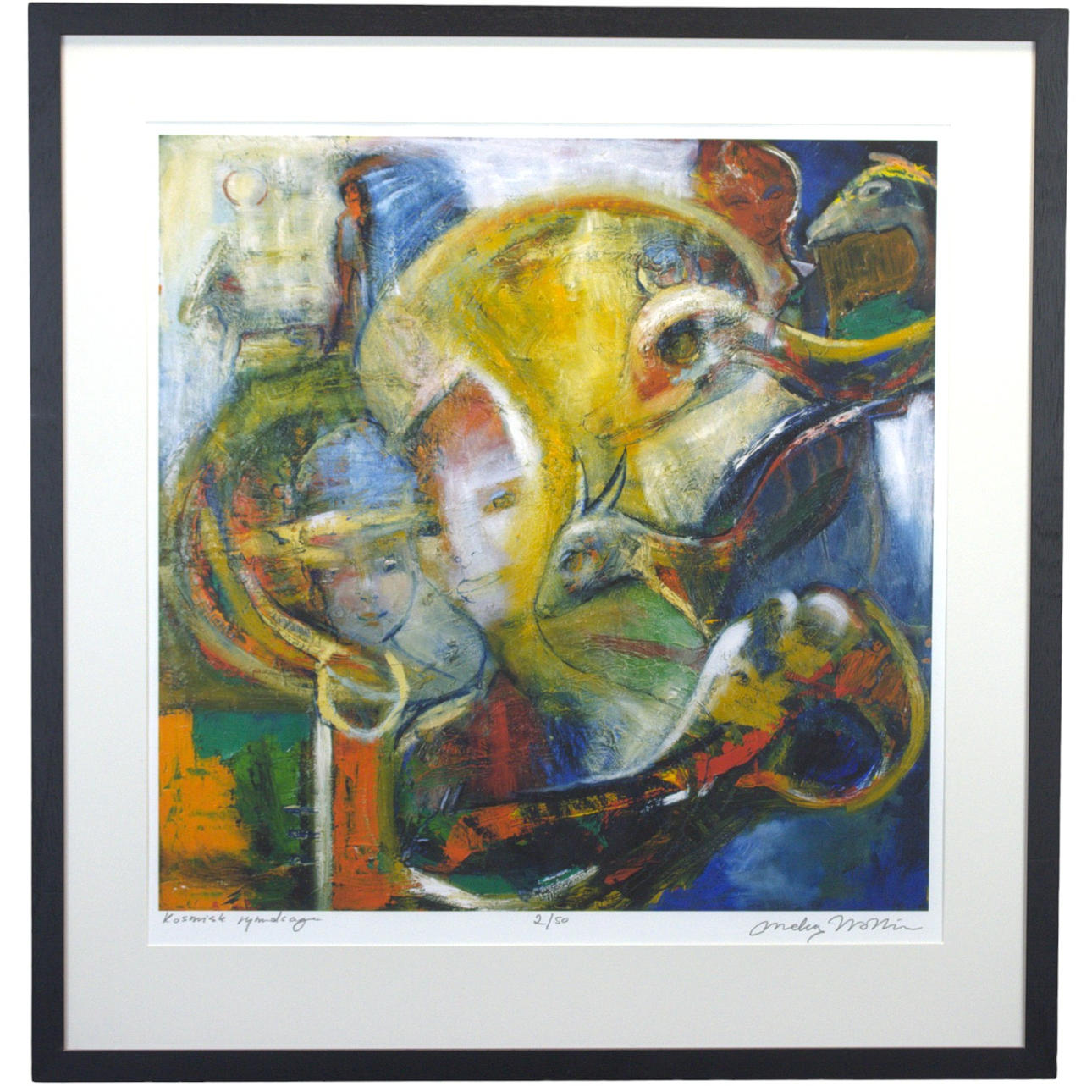 ANDERS WOHLIN. Lithograph, 2/50, “Cosmic space saga”, signed.