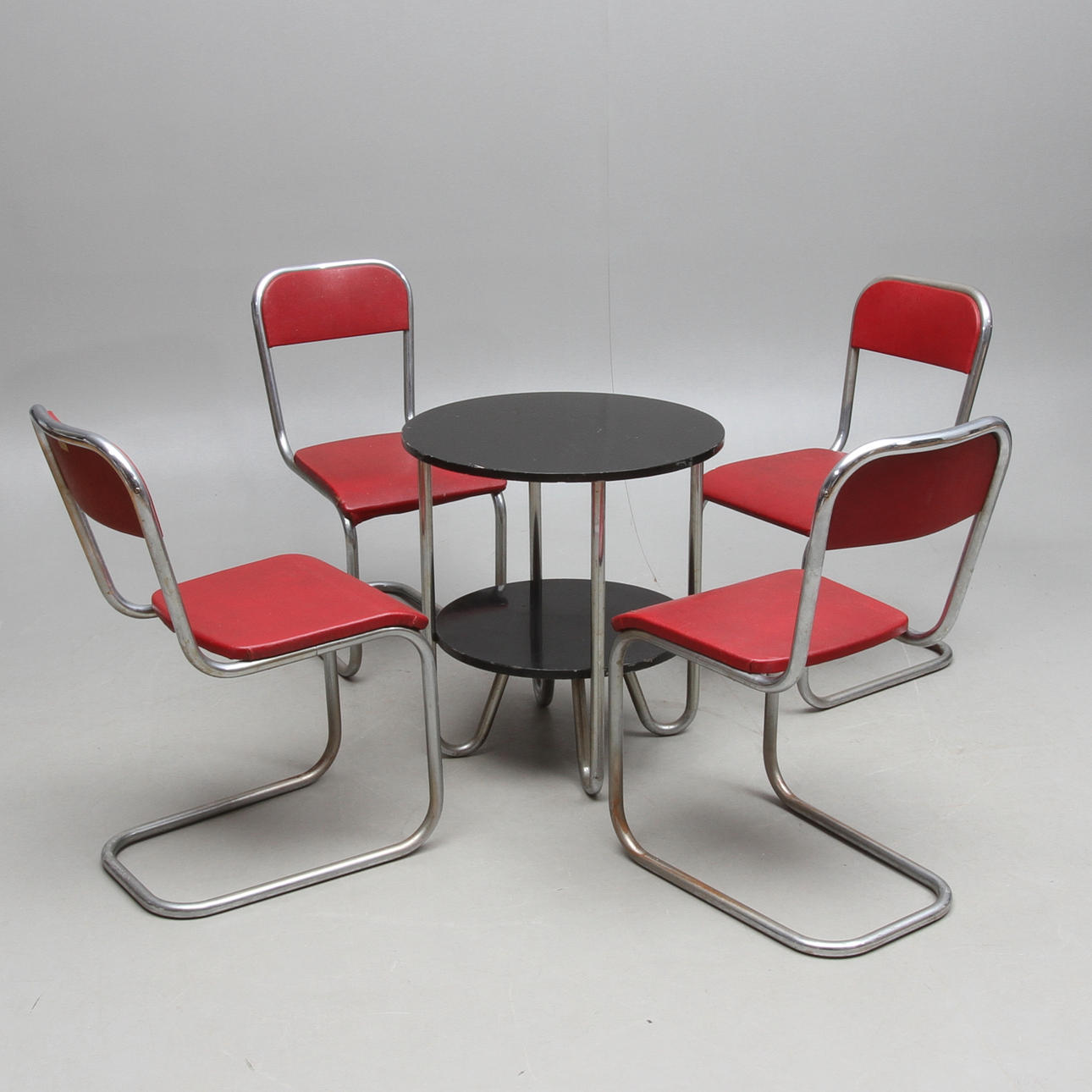 STOLAR samt BORD, 5 delar ,funkis, 1900-talet första hälft.