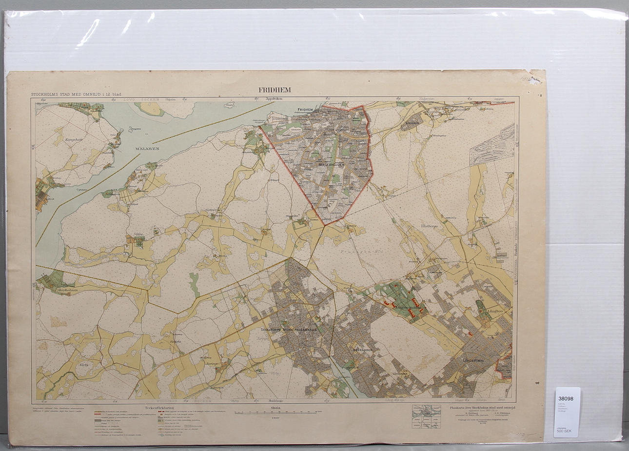 KARTA, Fridhem, Stockholm, fotolitogr.