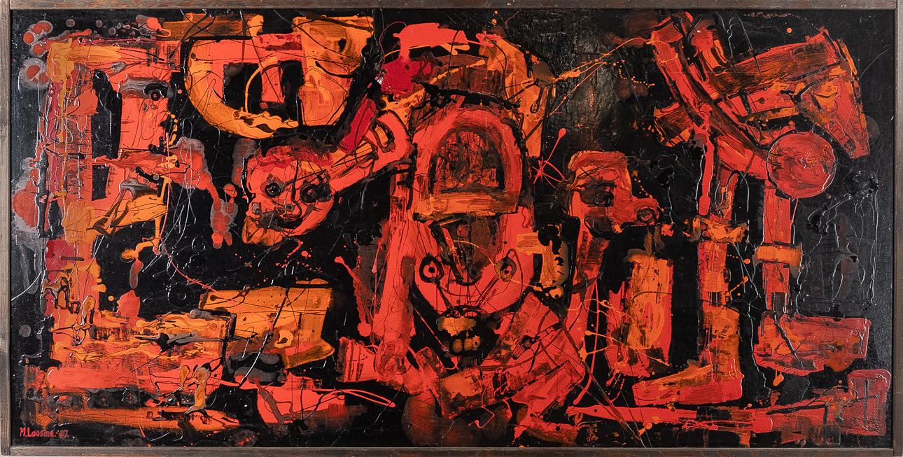 MATS LOOSME. oil on panel, signed and dated -67.