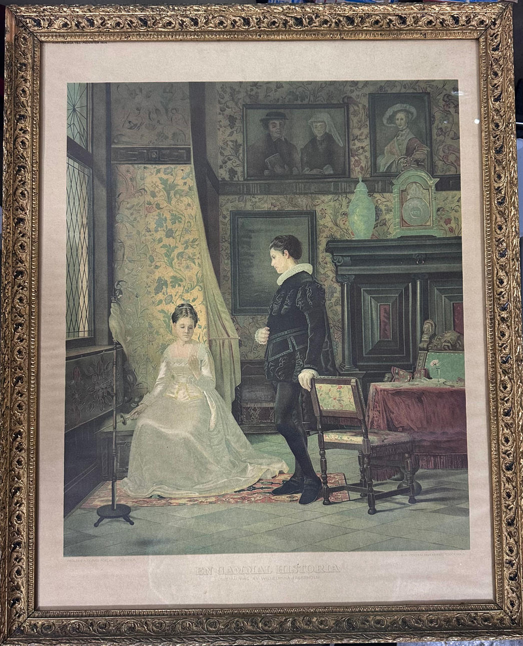 WILHELMINA LAGERHOLM. EFTER. Oljetryck.