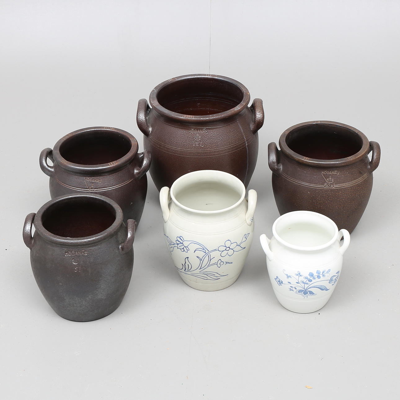 KRUS, 6 st, Höganäs, Göteborg, Gustavsberg.